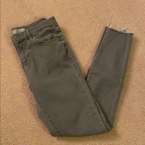 Topshop Leigh Moto grey skinny jeans